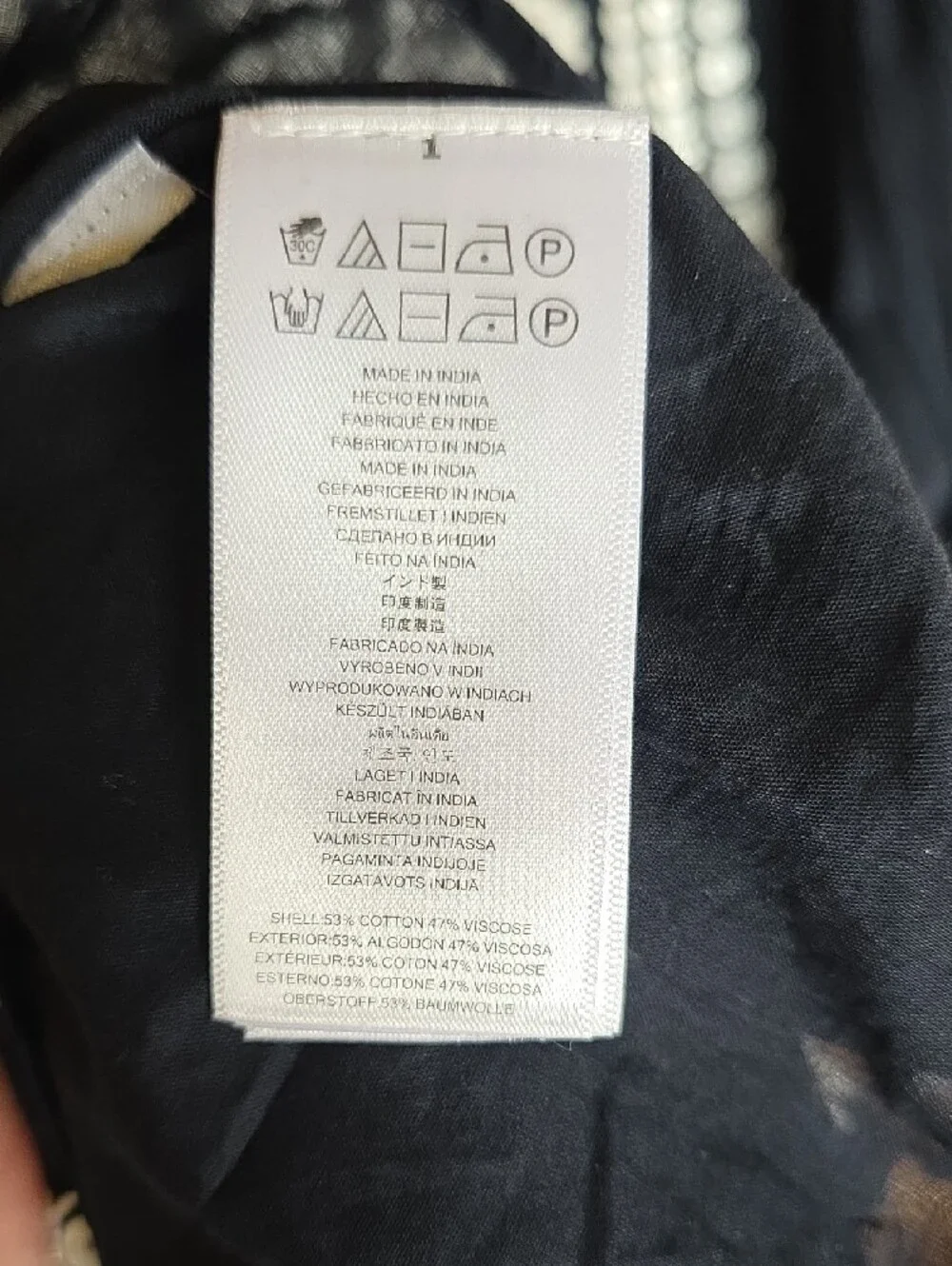 Michael Kors Black Top with Ivory Label Detail